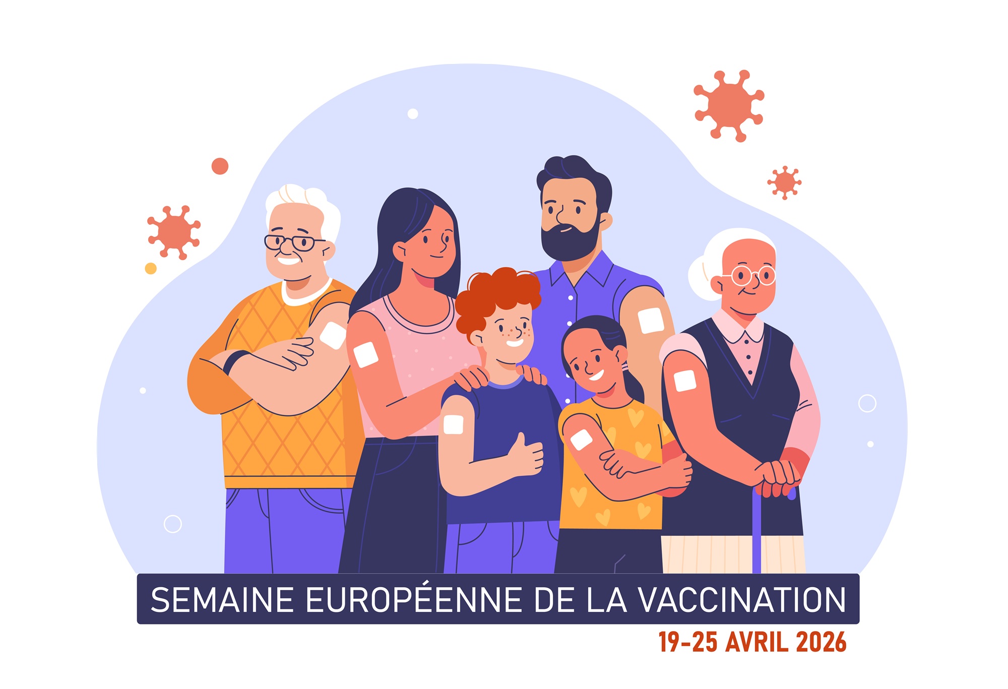 Personnes âges différents vaccinés