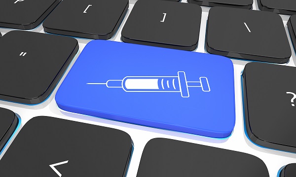 Touche clavier avec seringue