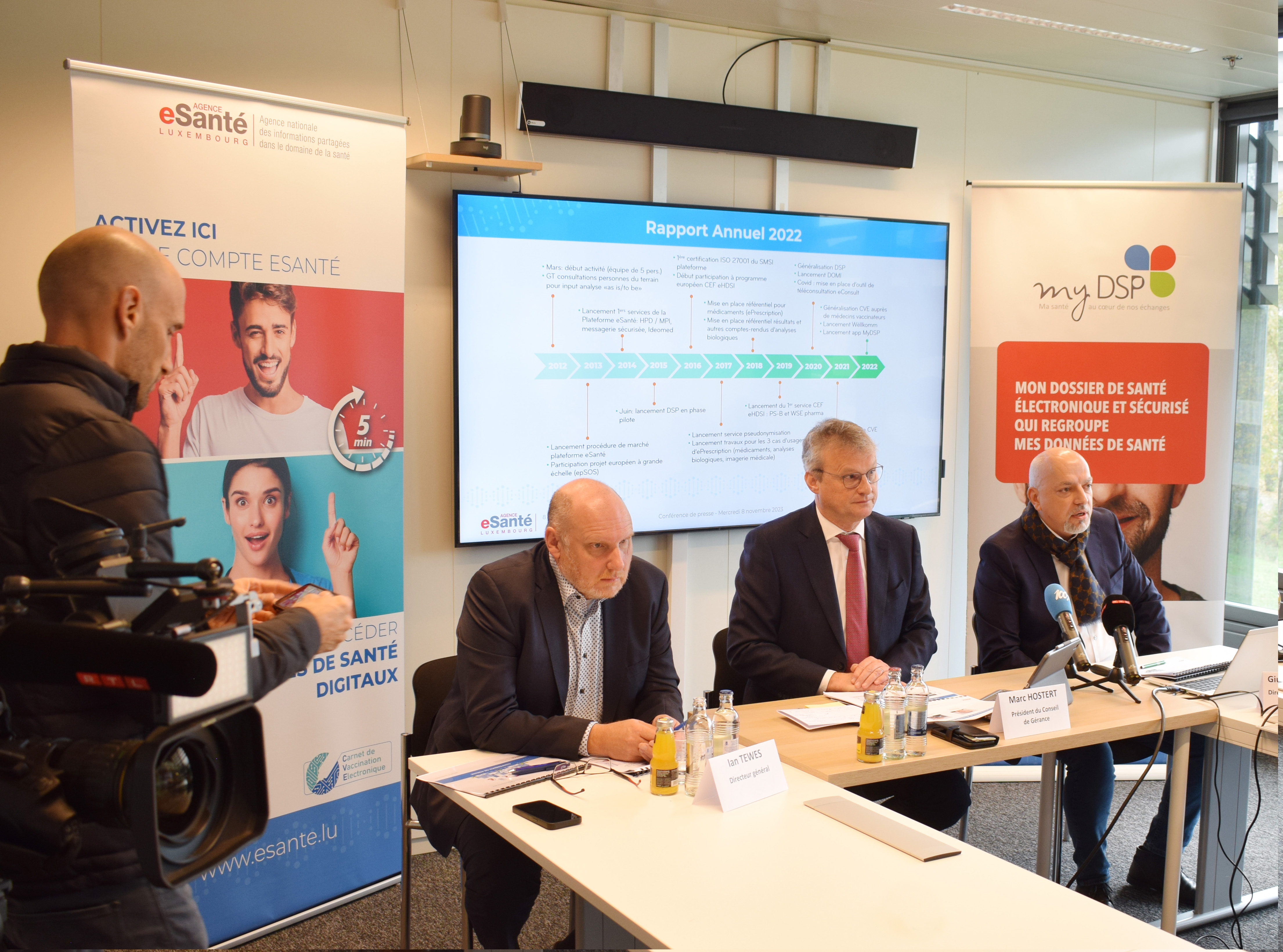 D'Agence eSanté presentéiert hire Joresrapport 2022 a seng Servicer op enger Pressekonferenz